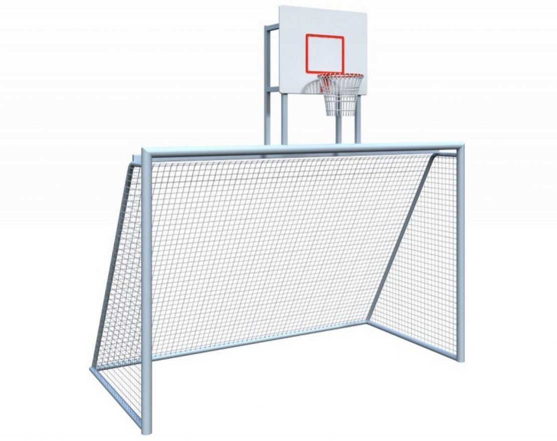 Ворота с баскетбольным щитом TORUDA 034 (сетка в комплекте)